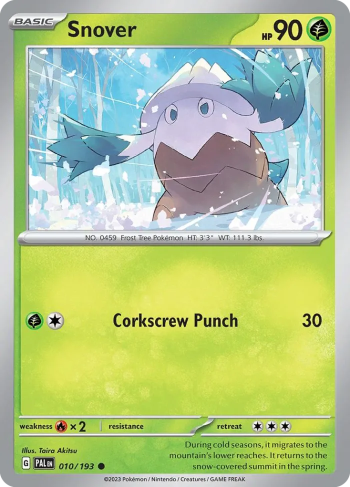 Snover #10 Paldea Evolved Pokemon card