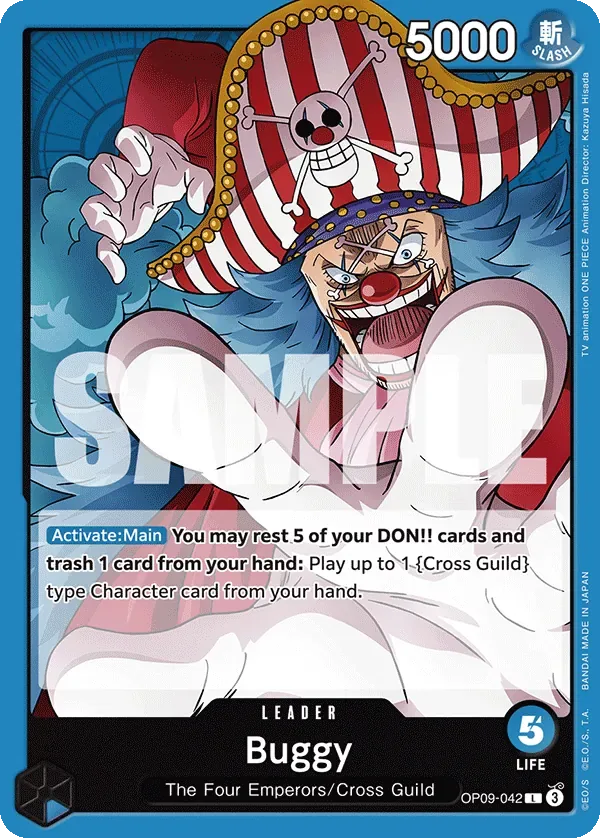 Buggy #OP09-042 Emperors in the New World One Piece card