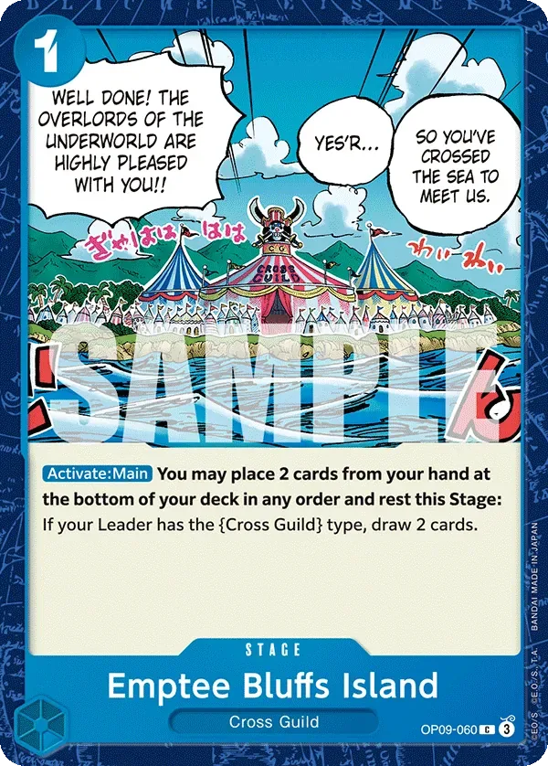 Emptee Bluffs Island #OP09-060 Emperors in the New World One Piece card