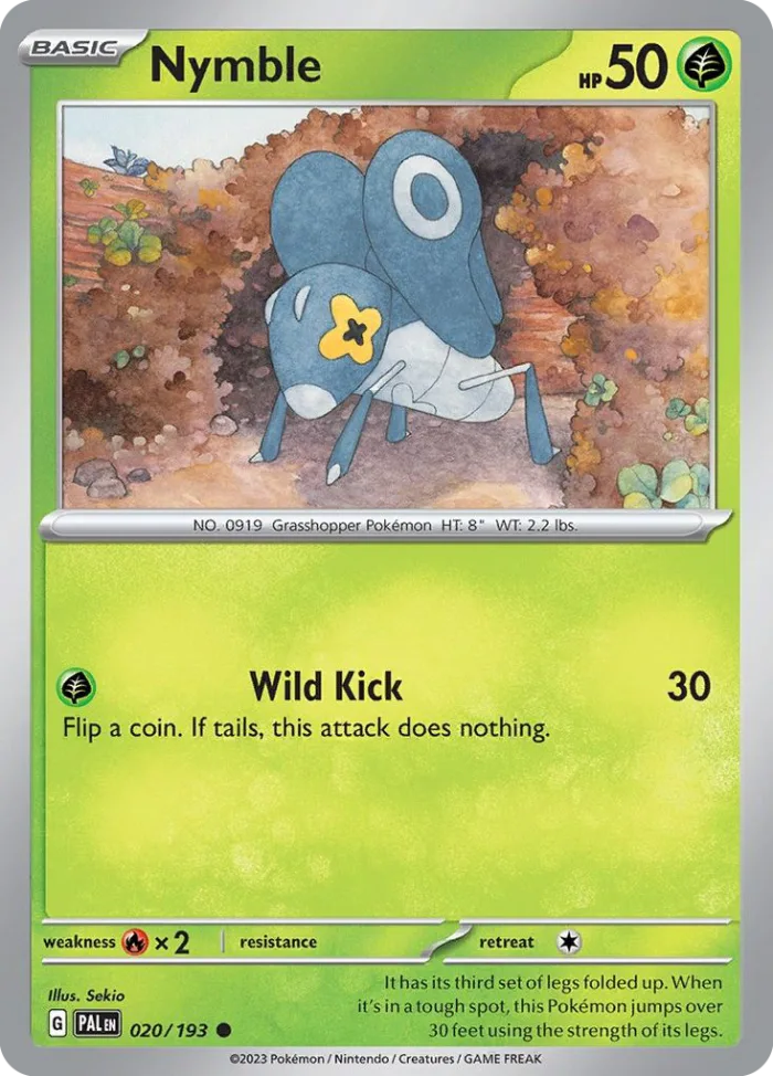 Nymble #20 Paldea Evolved Pokemon card