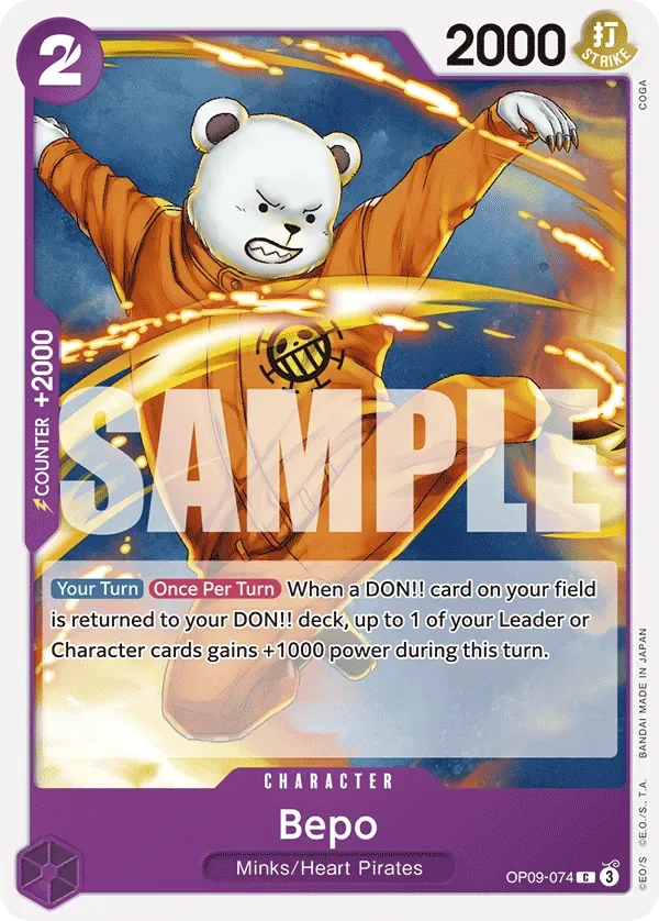 Bepo #OP09-074 Emperors in the New World One Piece card