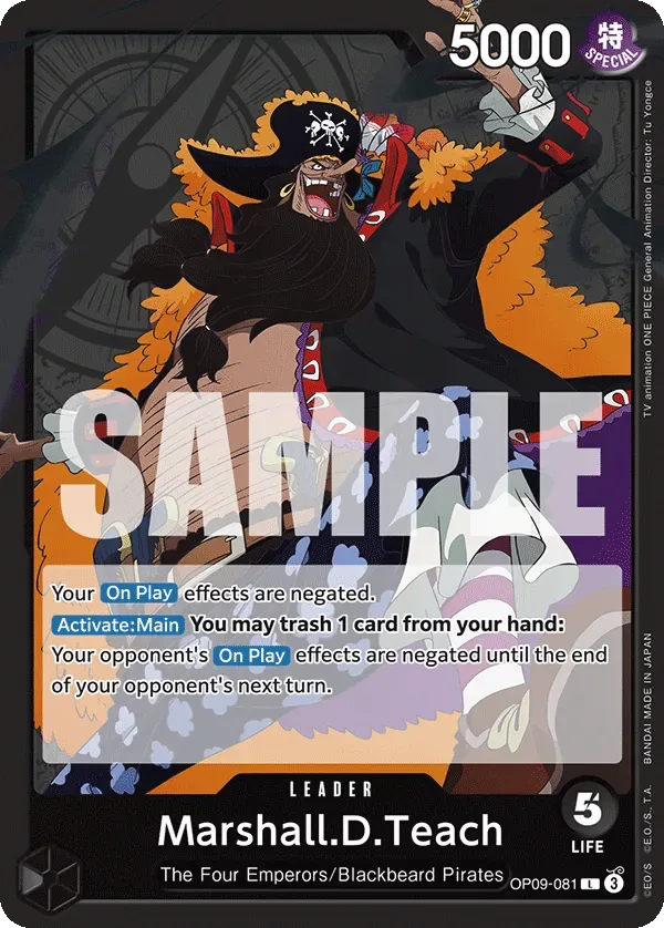 Marshall.D.Teach #OP09-081 Emperors in the New World One Piece card
