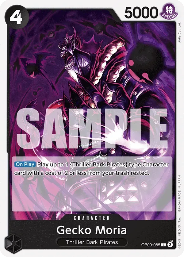 Gecko Moria #OP09-085 Emperors in the New World One Piece card