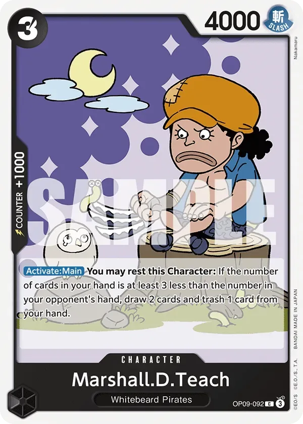 Marshall.D.Teach #OP09-092 Emperors in the New World One Piece card