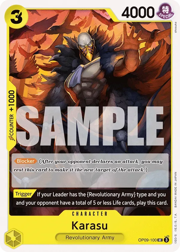 Karasu #OP09-100 Emperors in the New World One Piece card