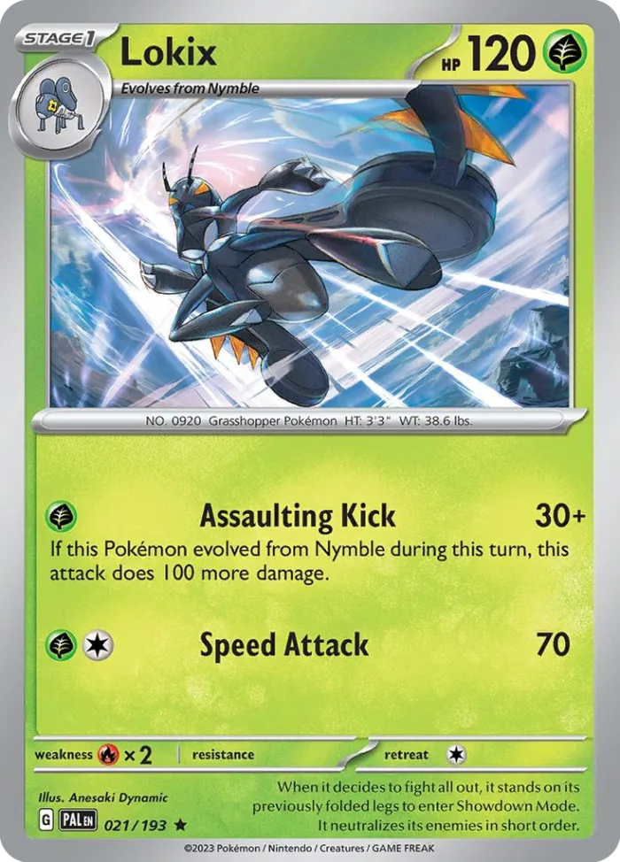 Lokix #21 Paldea Evolved Pokemon card