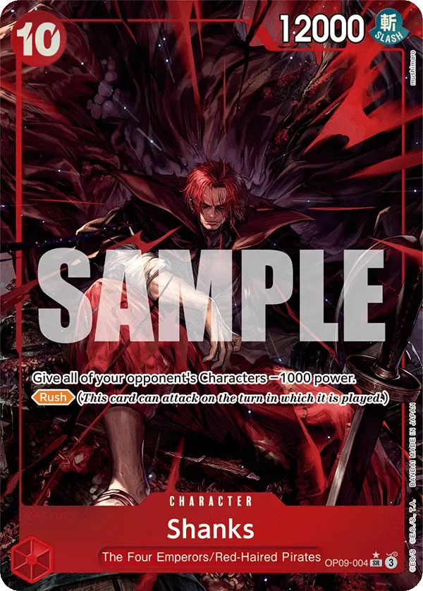 Shanks #OP09-004 Emperors in the New World One Piece card