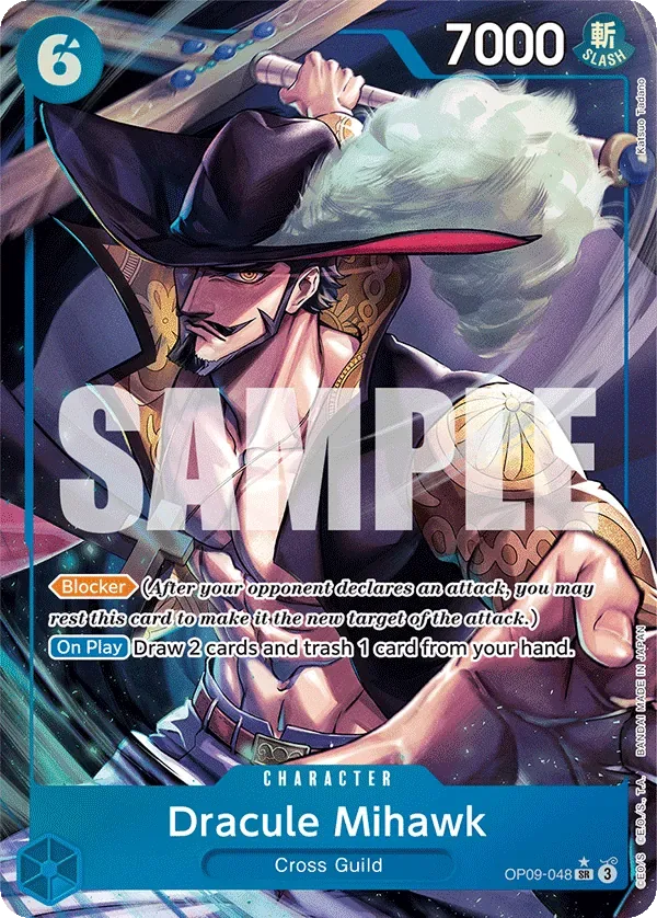 Dracule Mihawk #OP09-048 Emperors in the New World One Piece card