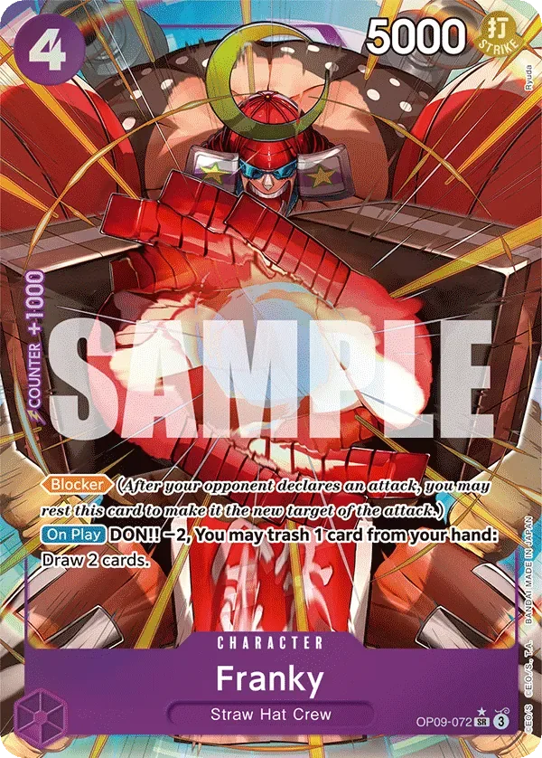 Franky #OP09-072 Emperors in the New World One Piece card