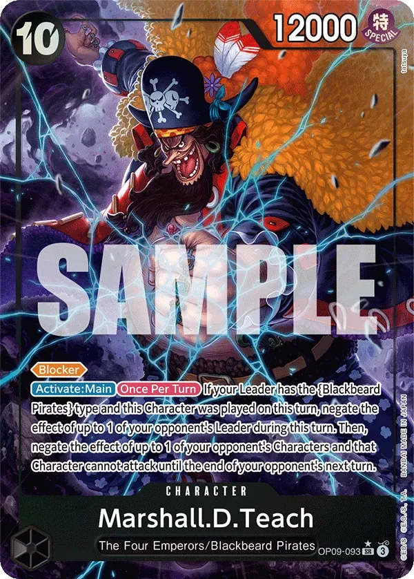 Marshall.D.Teach #OP09-093 Emperors in the New World One Piece card