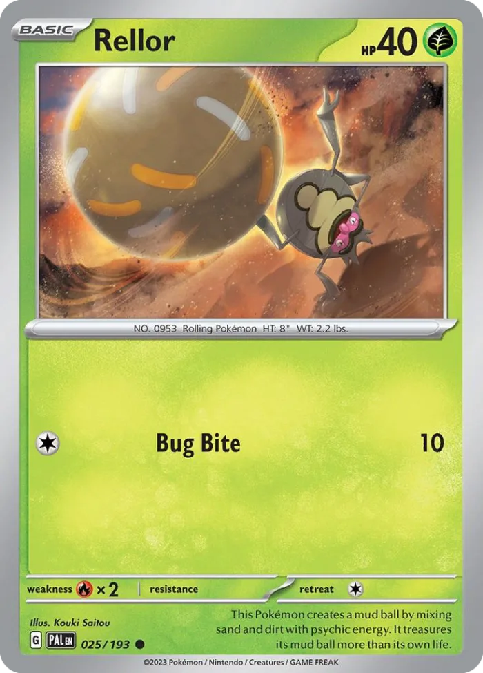 Rellor #25 Paldea Evolved Pokemon card