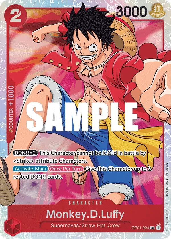 Monkey.D.Luffy #OP01-024 Romance Dawn One Piece card