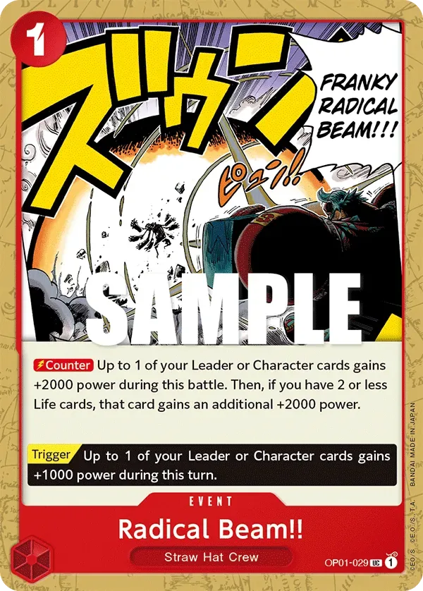 Radical Beam!! #OP01-029 Romance Dawn One Piece card