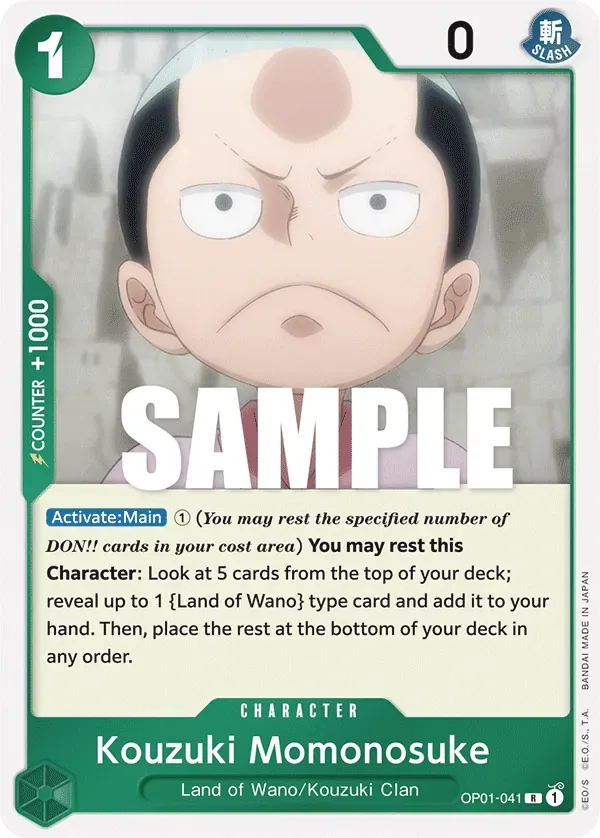 Kouzuki Momonosuke #OP01-041 Romance Dawn One Piece card
