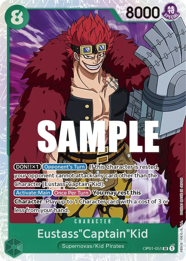 Eustass"Captain"Kid #OP01-051 Romance Dawn One Piece card