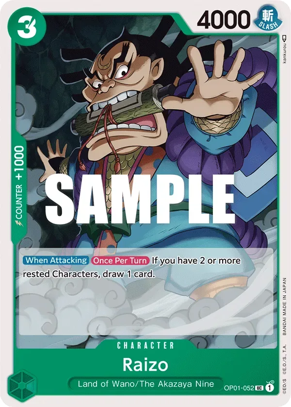 Raizo #OP01-052 Romance Dawn One Piece card