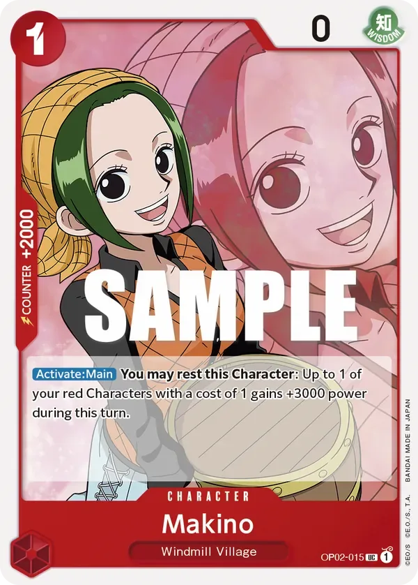 Makino #OP02-015 Paramount War One Piece card