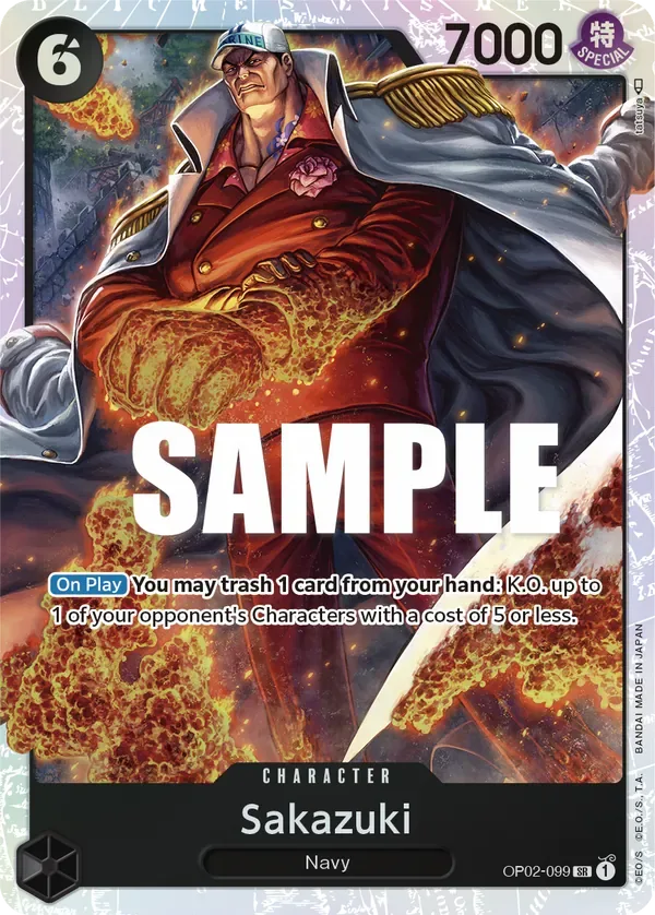 Sakazuki #OP02-099 Paramount War One Piece card