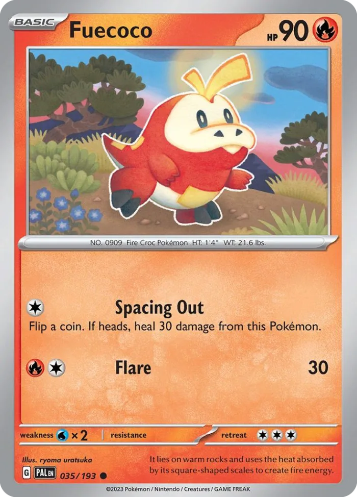 Fuecoco #35 Paldea Evolved Pokemon card