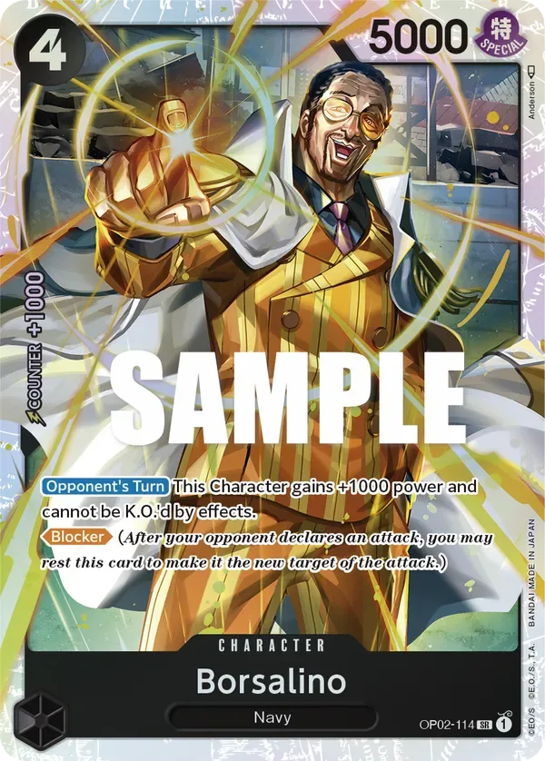 Borsalino #OP02-114 Paramount War One Piece card