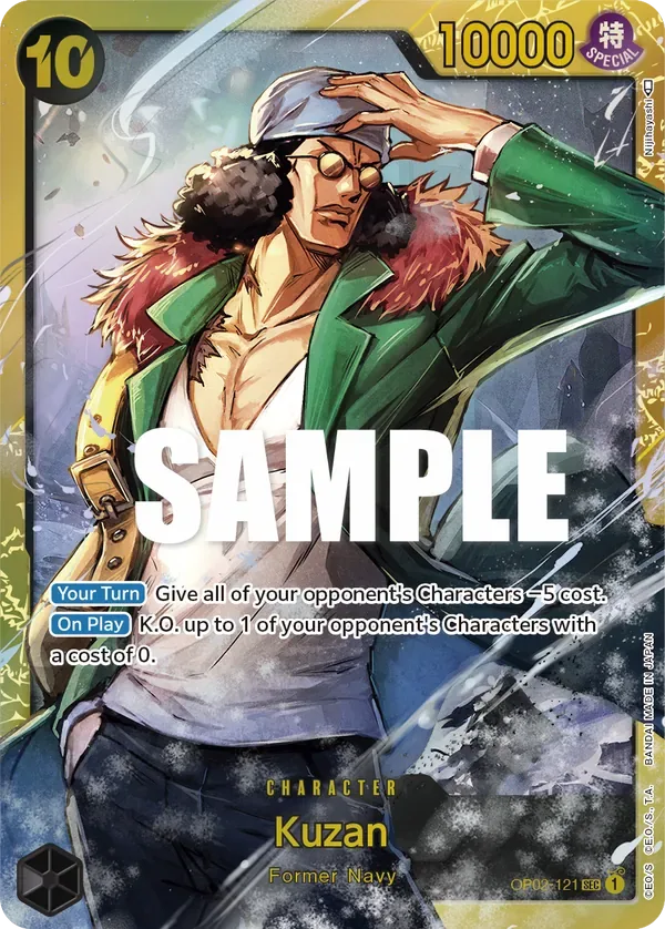Kuzan #OP02-121 Paramount War One Piece card