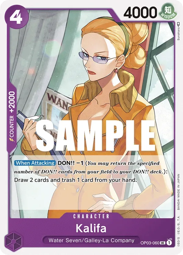 Kalifa #OP03-060 Pillars of Strength One Piece card