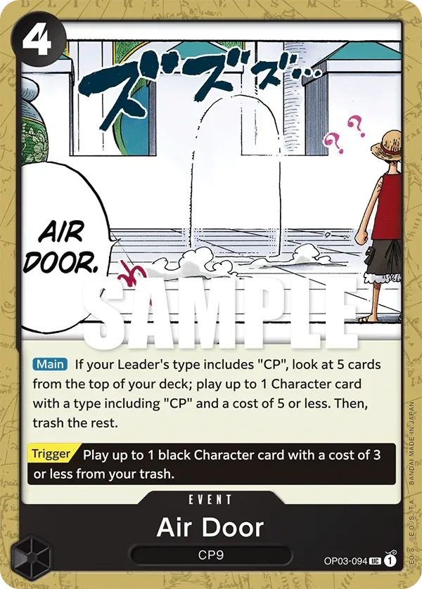 Air Door #OP03-094 Pillars of Strength One Piece card