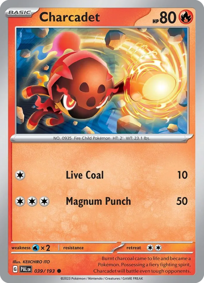 Charcadet #39 Paldea Evolved Pokemon card