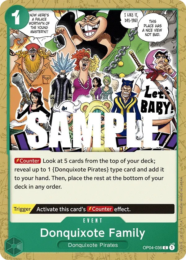 Donquixote Family #OP04-036 Kingdoms of Intrigue One Piece card