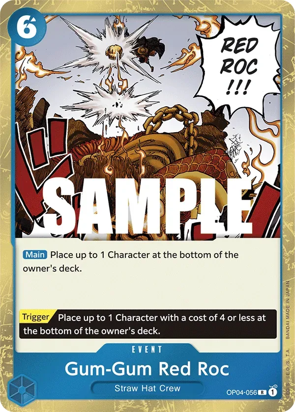 Gum-Gum Red Roc #OP04-056 Kingdoms of Intrigue One Piece card