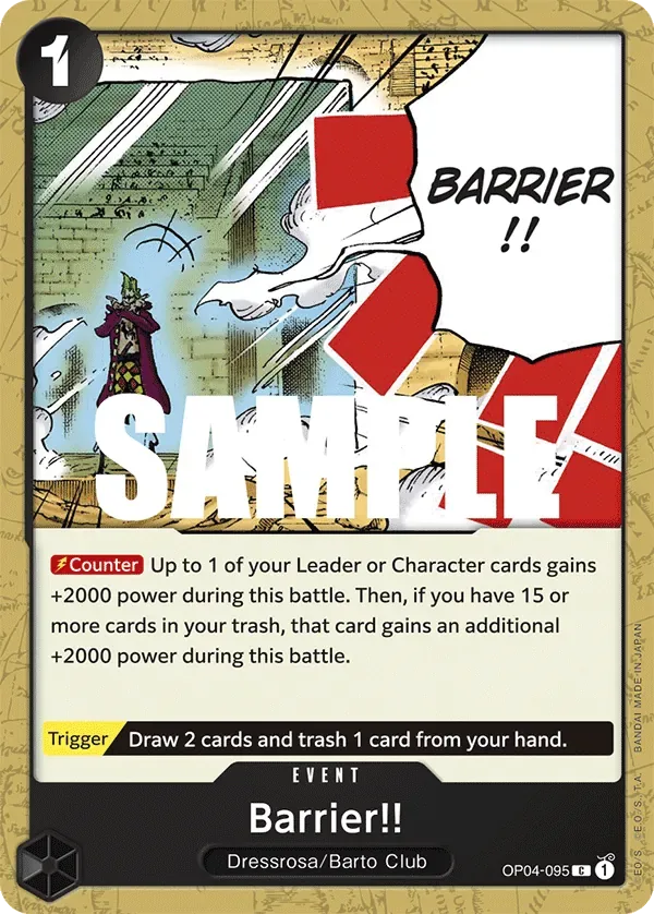 Barrier!! #OP04-095 Kingdoms of Intrigue One Piece card