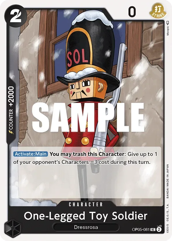 One-Legged Toy Soldier #OP05-081 Awakening of the New Era One Piece card