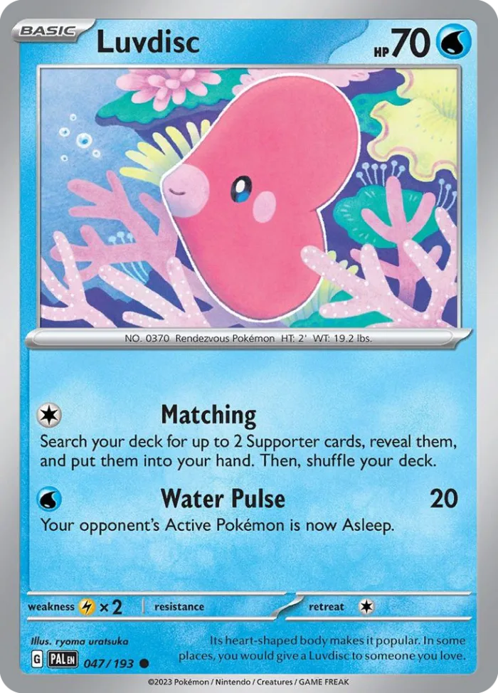 Luvdisc #47 Paldea Evolved Pokemon card