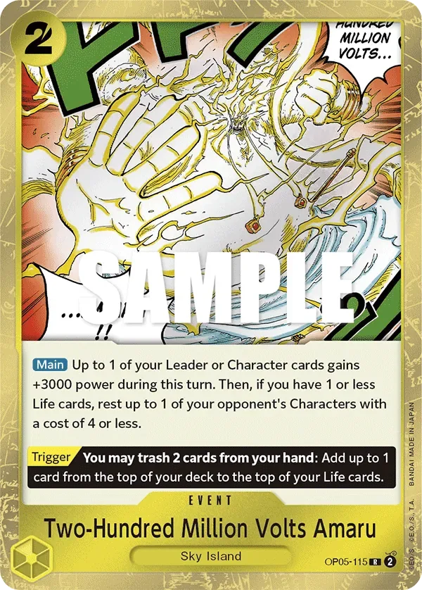 Two-Hundred Million Volts Amaru #OP05-115 Awakening of the New Era One Piece card
