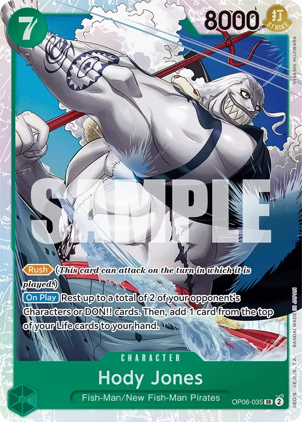 Hody Jones #OP06-035 Wings of the Captain One Piece card