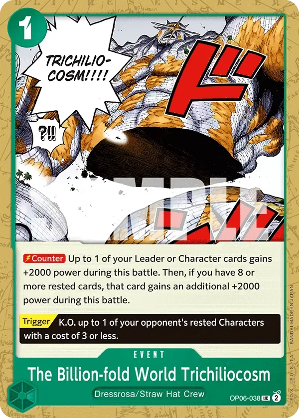 The Billion-fold World Trichiliocosm #OP06-038 Wings of the Captain One Piece card