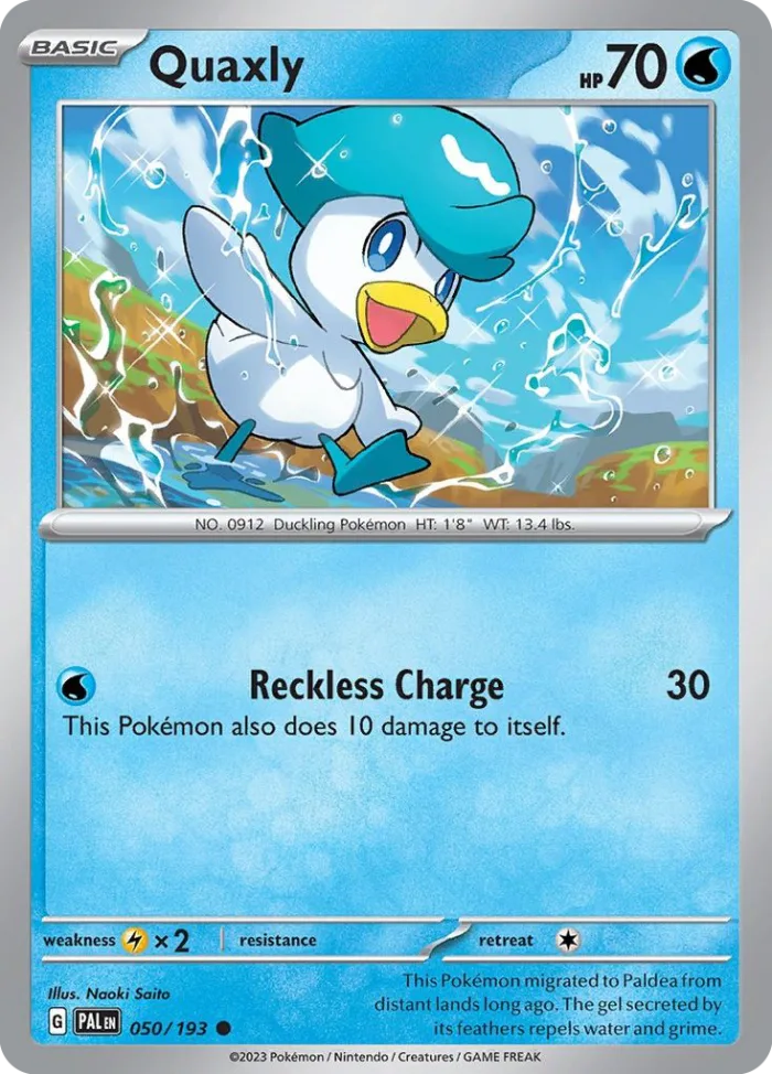 Quaxly #50 Paldea Evolved Pokemon card
