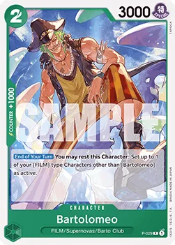 Bartolomeo #P-029 One Piece Card The Best One Piece card