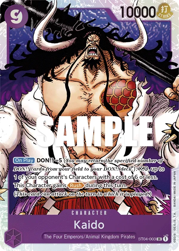 Kaido #ST04-003 Animal Kingdom Pirates One Piece card