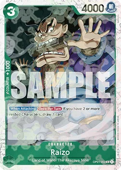 Raizo #OP01-052 One Piece Card The Best One Piece card