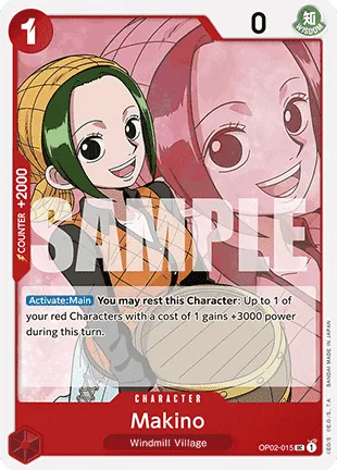 Makino #OP02-015 One Piece Card The Best One Piece card