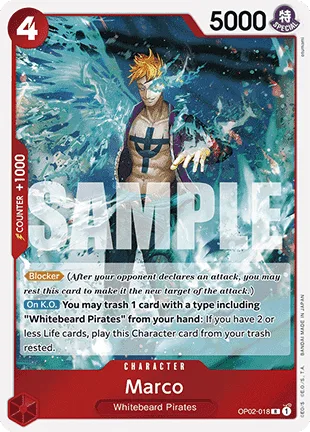 Marco #OP02-018 One Piece Card The Best One Piece card