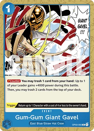 Gum-Gum Giant Gavel #OP03-055 One Piece Card The Best One Piece card