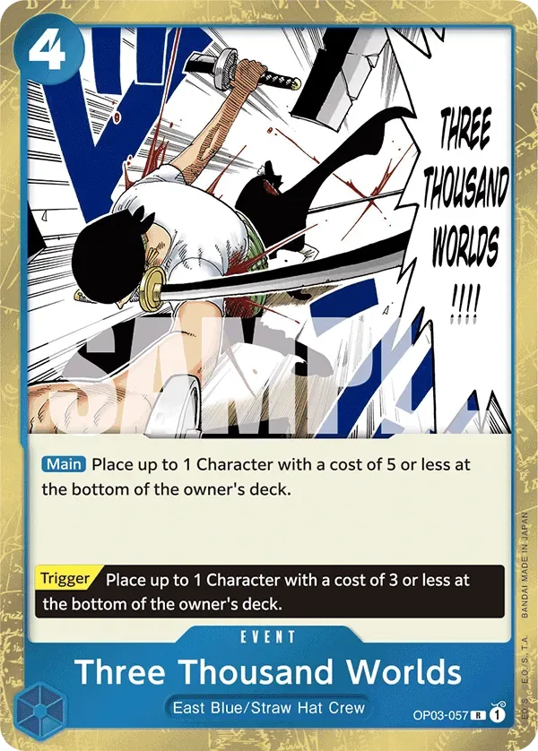 Three Thousand Worlds #OP03-057 One Piece Card The Best One Piece card
