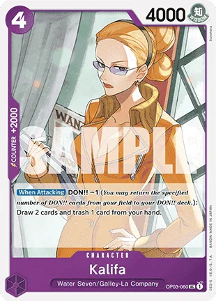 Kalifa #OP03-060 One Piece Card The Best One Piece card
