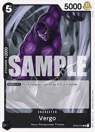 Vergo #OP03-079 One Piece Card The Best One Piece card