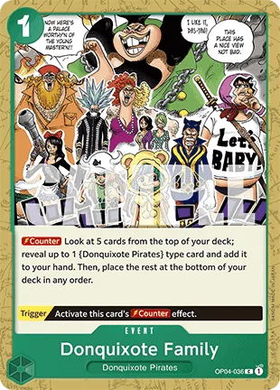 Donquixote Family #OP04-036 One Piece Card The Best One Piece card