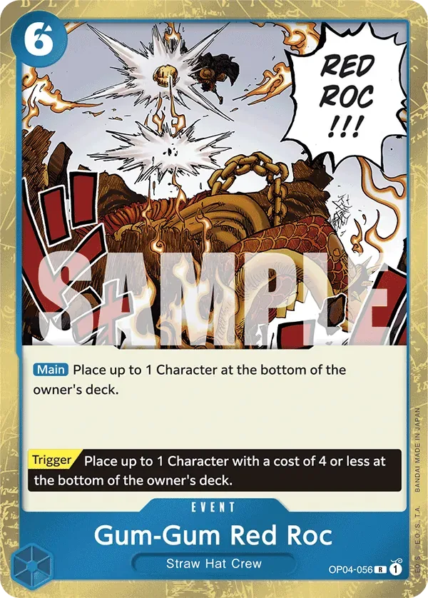 Gum-Gum Red Roc #OP04-056 One Piece Card The Best One Piece card