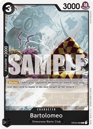 Bartolomeo #OP04-089 One Piece Card The Best One Piece card