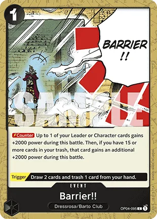 Barrier!! #OP04-095 One Piece Card The Best One Piece card